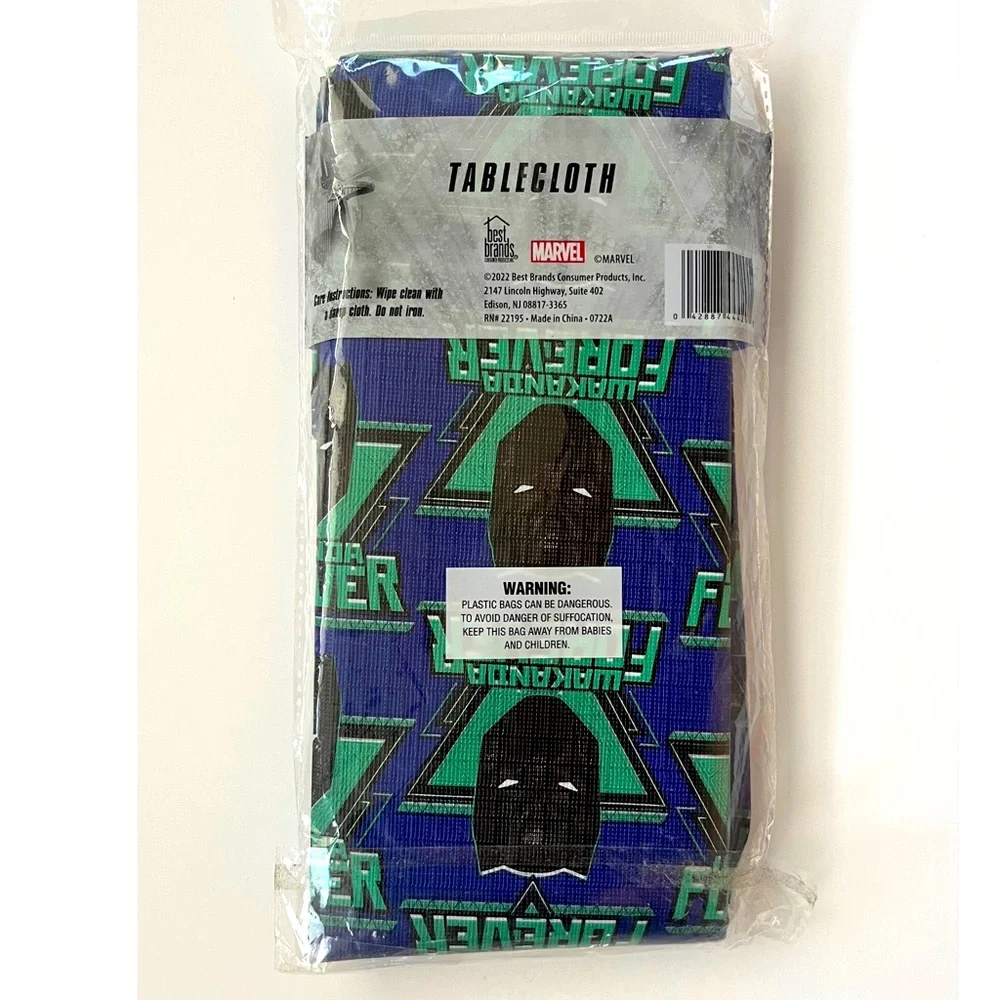 Marvel Black Panther Wakanda Forever Tablecloth Birthday Party